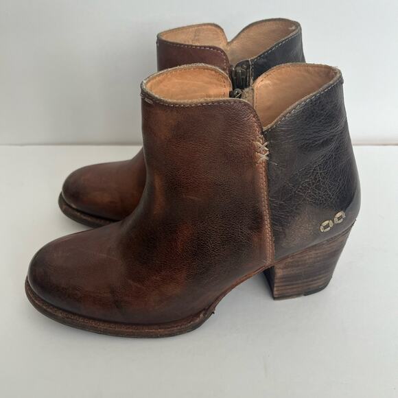 Women's Brown BedStu Cobbler Yell Ankle Boots Booties Size 8.5 - Picture 1 of 7